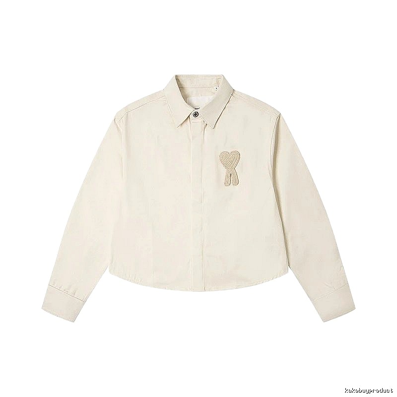 AMI embroidered love style white shirt