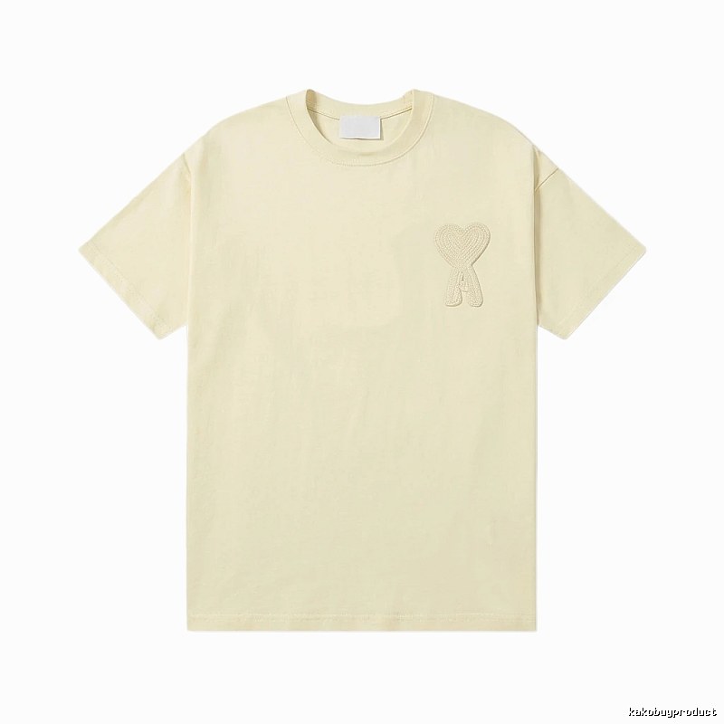 AMI Love Embroidery Simple Style T-shirt