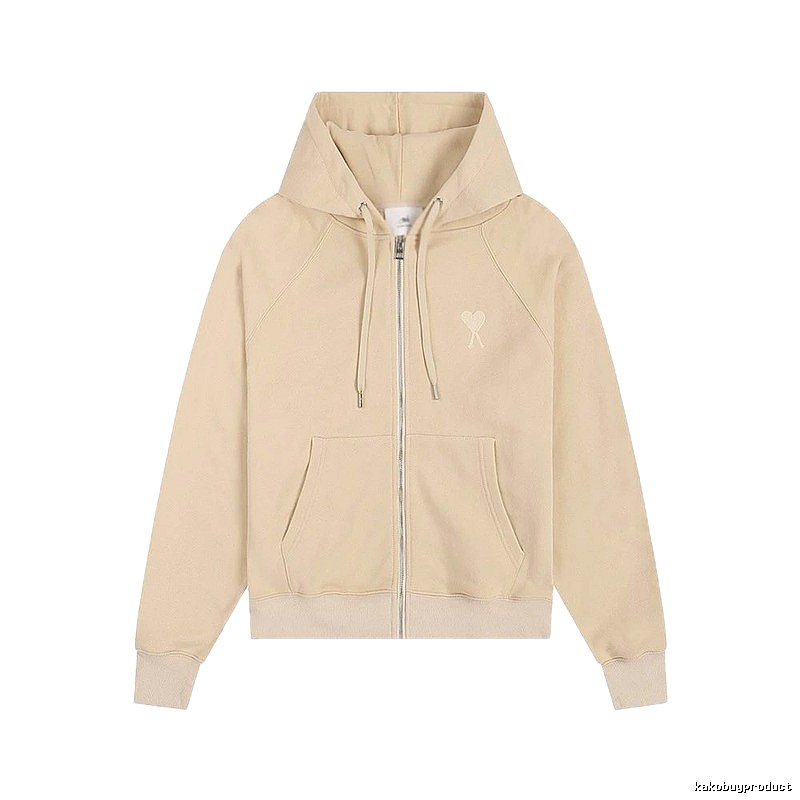 AMI minimalist style beige sweatshirt