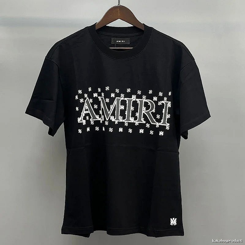 Amiri White Black Records Graphic T-Shirt Summer Styling