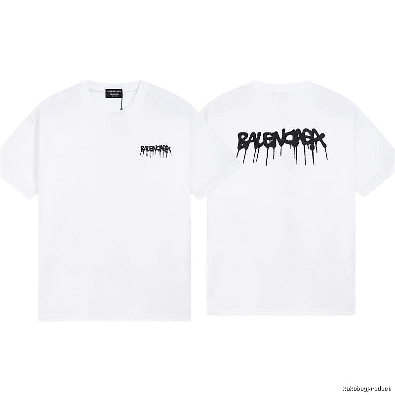 Balenciaga Graffiti Street Style White Short-sleeve T-shirt
