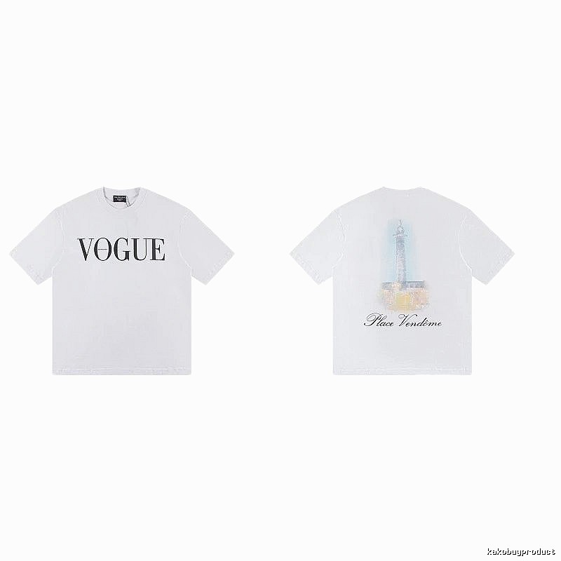Balenciaga VOGUE Printed Trendy White T-Shirt