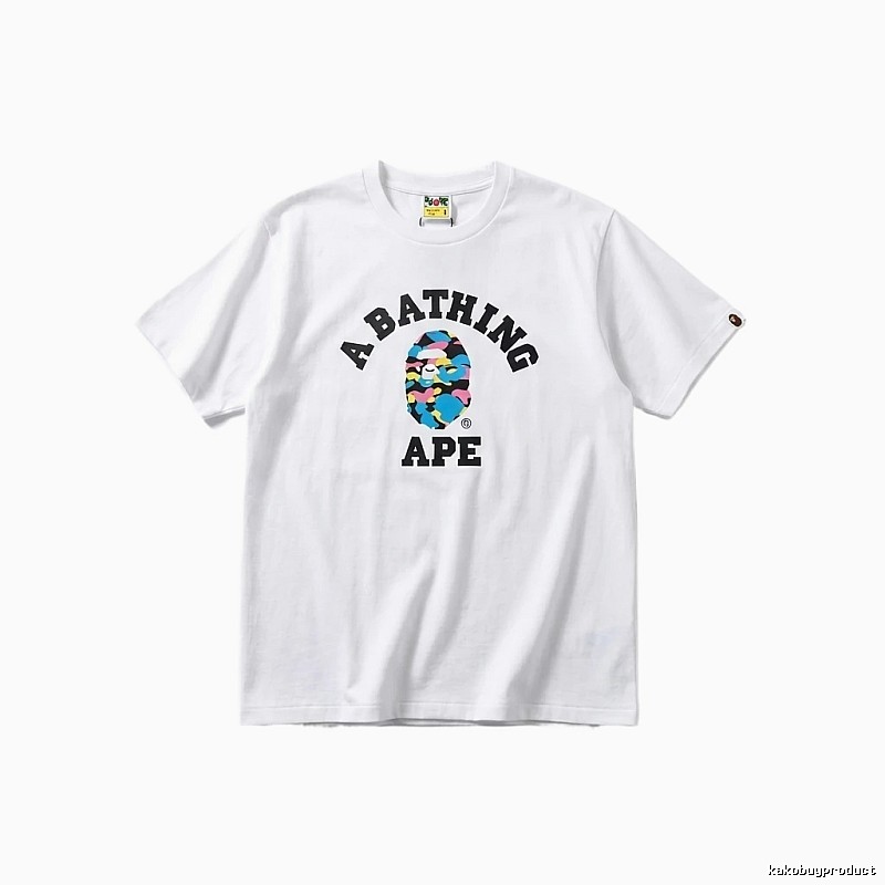 Bape Camouflage Alphabet White T-shirt