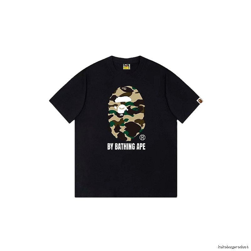 Bape camouflage style black T-shirt