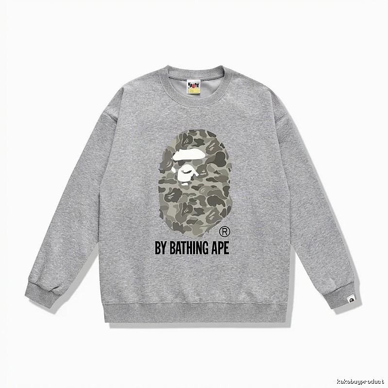Bape camouflage-style grey sweatshirt