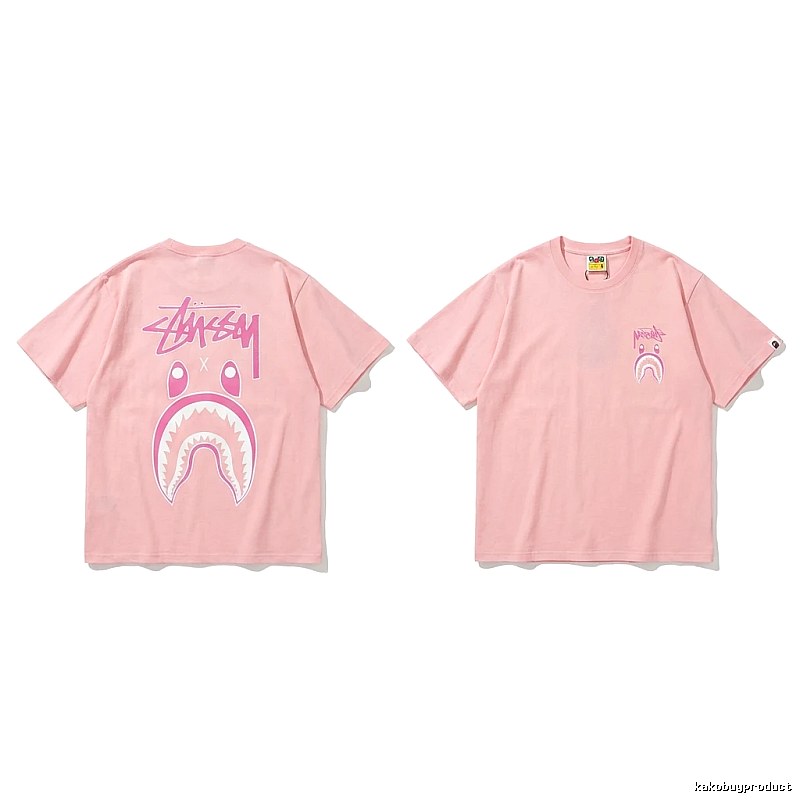 Bape Shark Co-branded Pink T-shirt