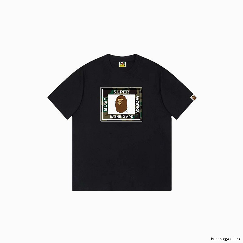Black T-shirt with Bape ape head print