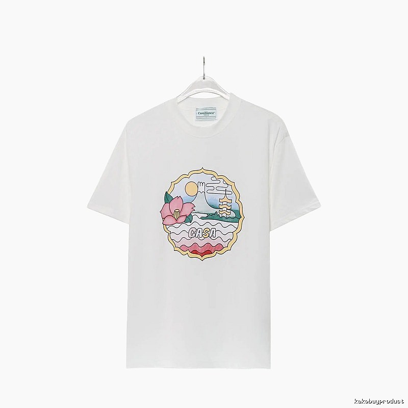 Casablanca - printed Japanese - style white T - shirt