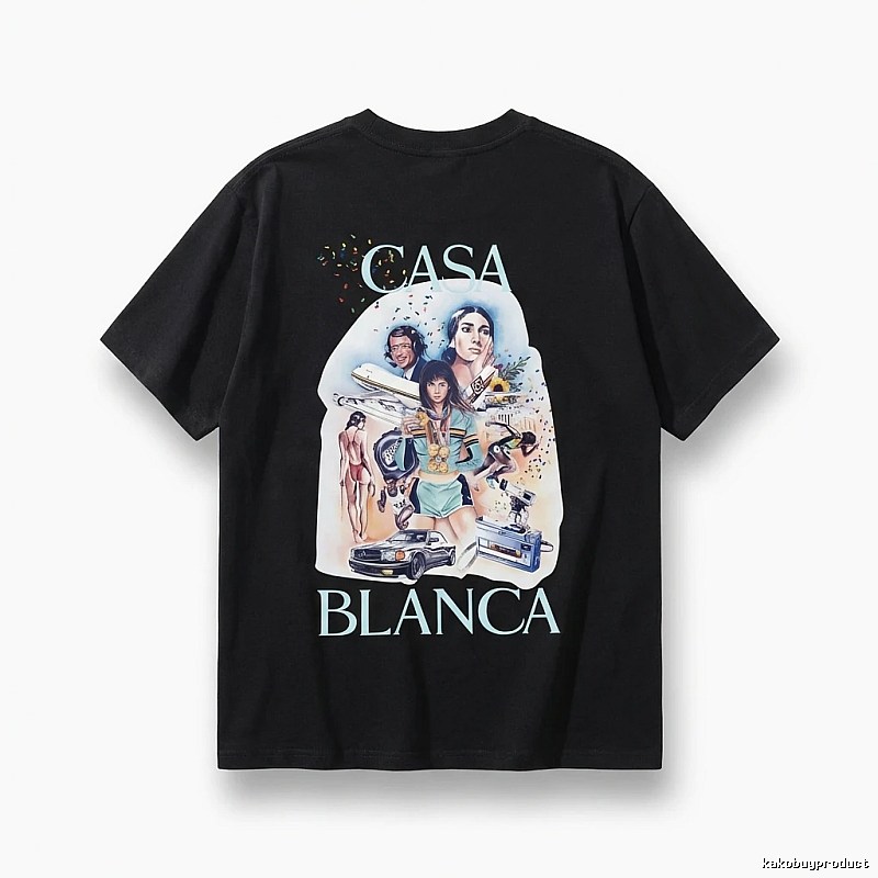 Casablanca retro style black T-shirt