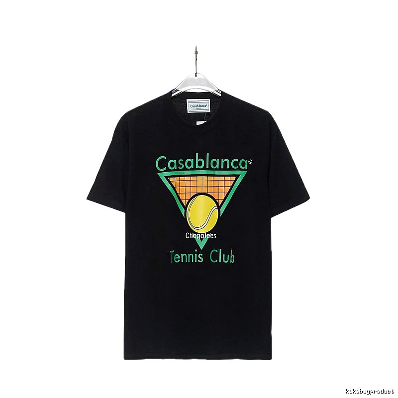 Casablanca Tennis Style Black T-shirt