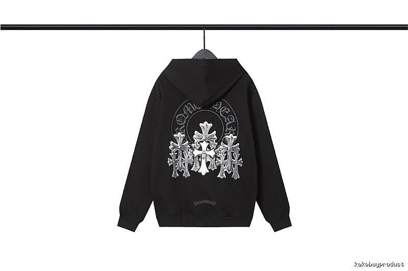 Chrome Hearts 2089-72 Black Cross Graphic Hoodie Easy Pairing