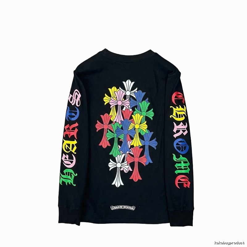 Chrome Hearts Colorful Cross Black Long-sleeve (T-shirt)