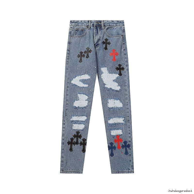 Chrome Hearts Summer Graphic jeans Light Denim Jeans with Clean Finish