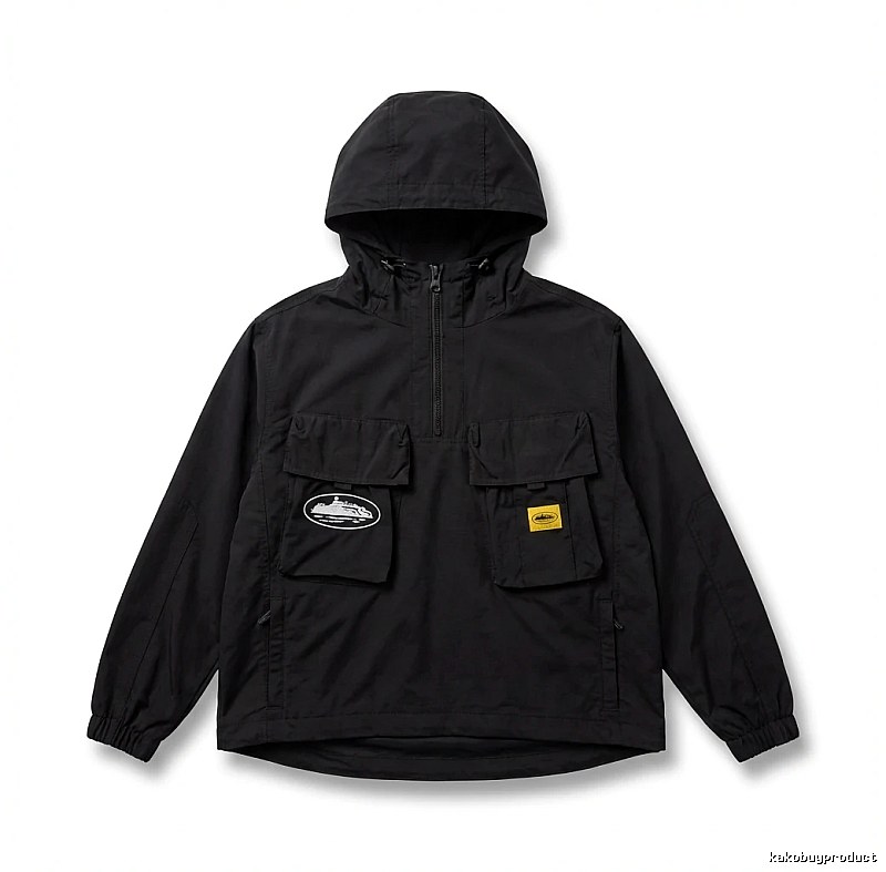 Corteiz Workwear Style Black Jacket