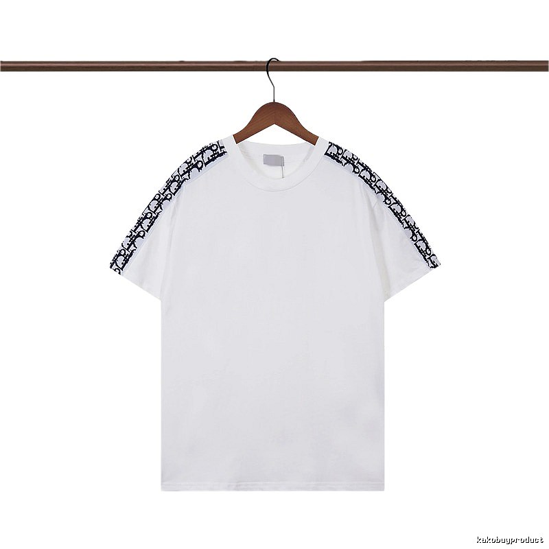 Dior Monogram Logo Tape Casual White T-Shirt