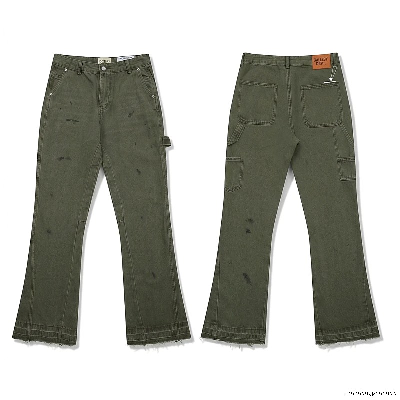 Gallery Dept. Distressed Style Military Green Utility Pants