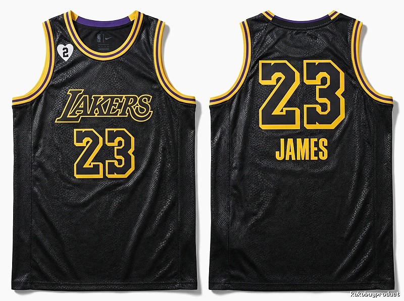 Lakers LBJ retro-style black jersey