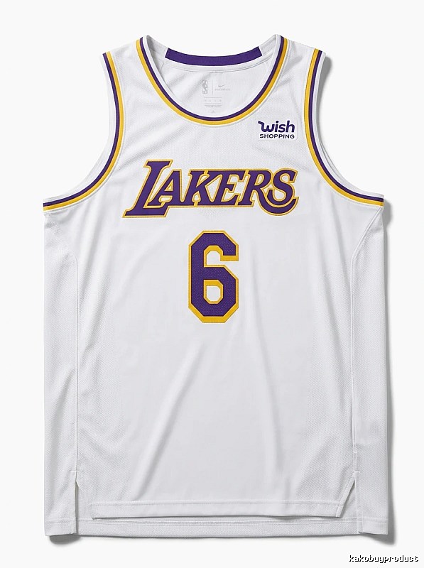 LBJ Lakers No. 6 white jersey