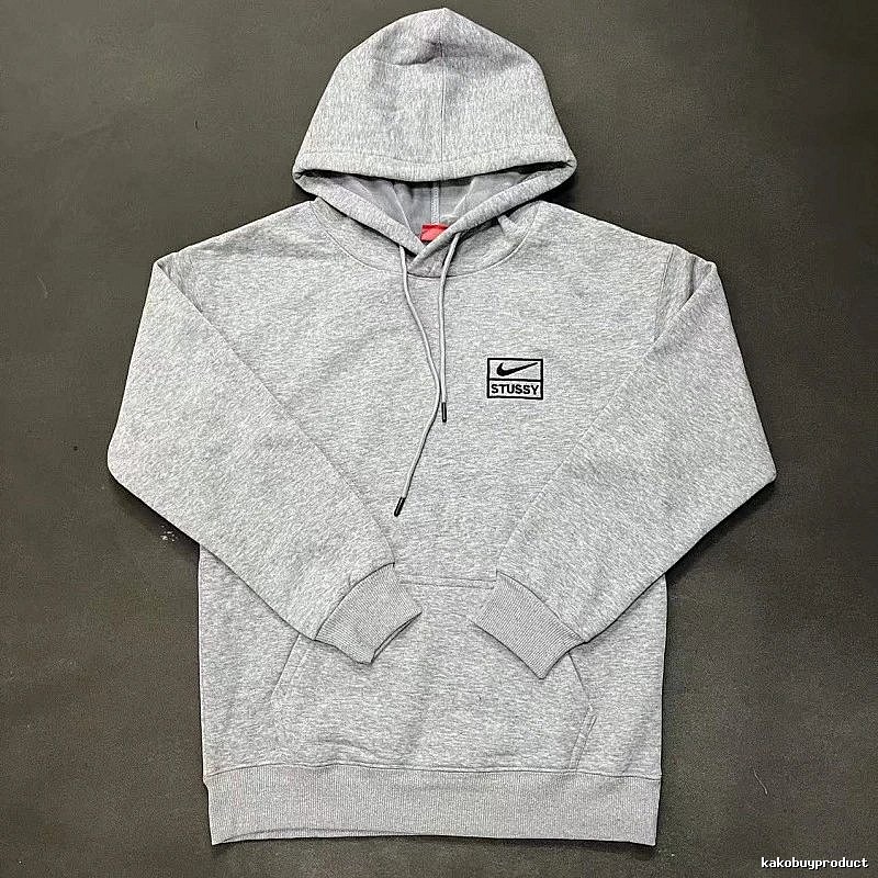 Nike Gray Zip Hoodie Clean Colorway Swoosh