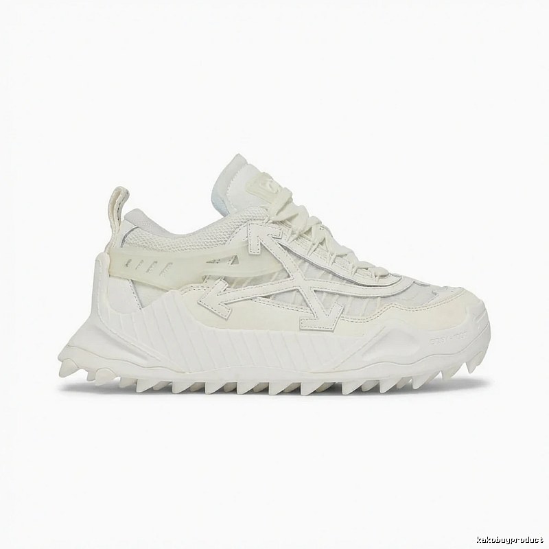 Off-White retro-style white sports shoes