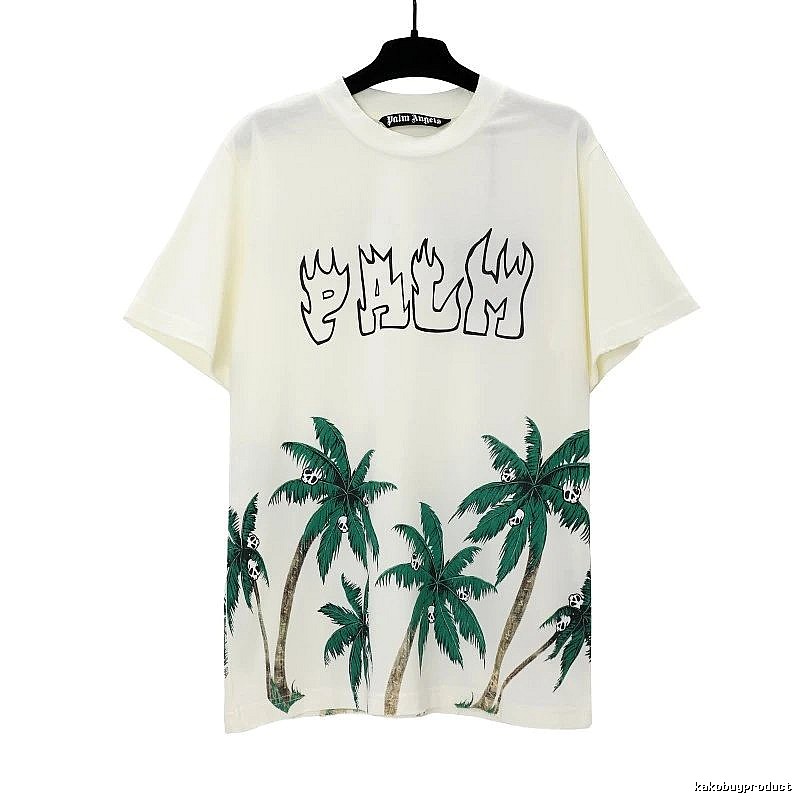 Palm Angels Gift Ready Logo T-shirt White Palm Tree with Standout Detail