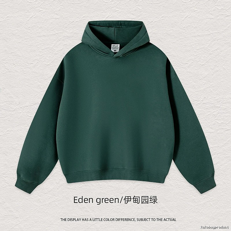 Relaxed Blank pullover hoodie Black Minimal A with Designer-Inspired Detail