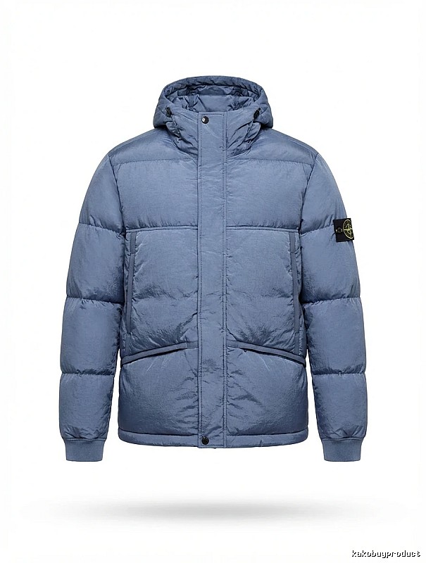 Stone Island series trendy brand light blue down jacket