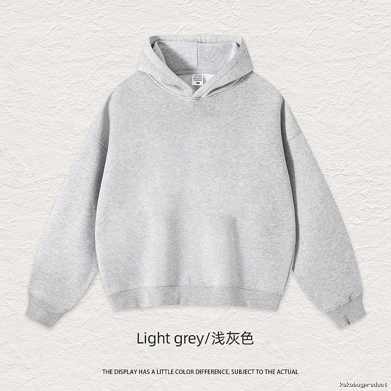 Streetwear Blank pullover hoodie Black Minimal A with Logo Accent