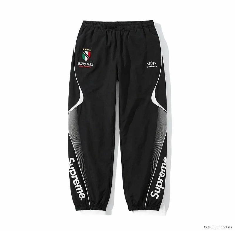 Supreme co-branded sporty black pants