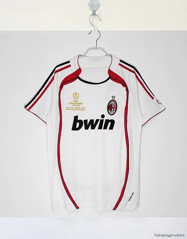 AC Milan Compact Retro soccer jersey Red Black Striped for Smart Casual Looks