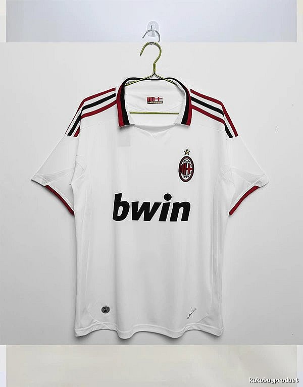 AC Milan Gift Ready Retro soccer jersey Red Black Striped with Standout Detail