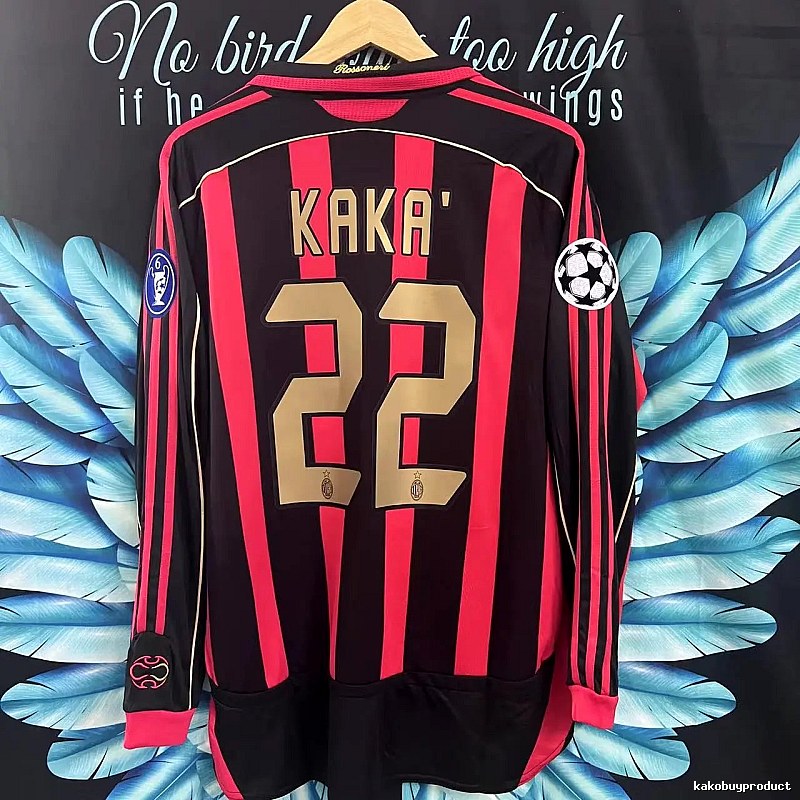 AC Milan Summer Retro soccer jersey Red Black Striped with Clean Finish
