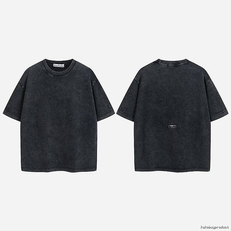 Acne Studios 2090-80 Black Style Ac908040 Stockholm Logo T-Shirt Modern Fit
