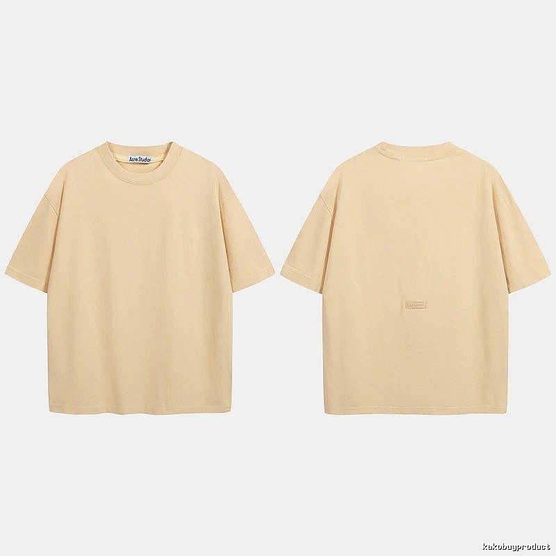 Acne Studios 2090-80 Yellow Style Ac908040 Stockholm Logo T-Shirt Match Day