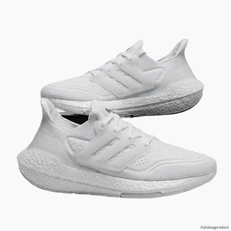 Adidas minimalist style white running shoes