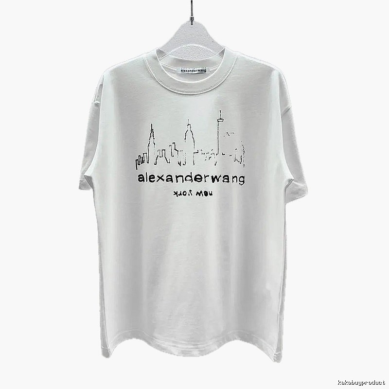 Alexander Wang Skyline Street Style White T-Shirt