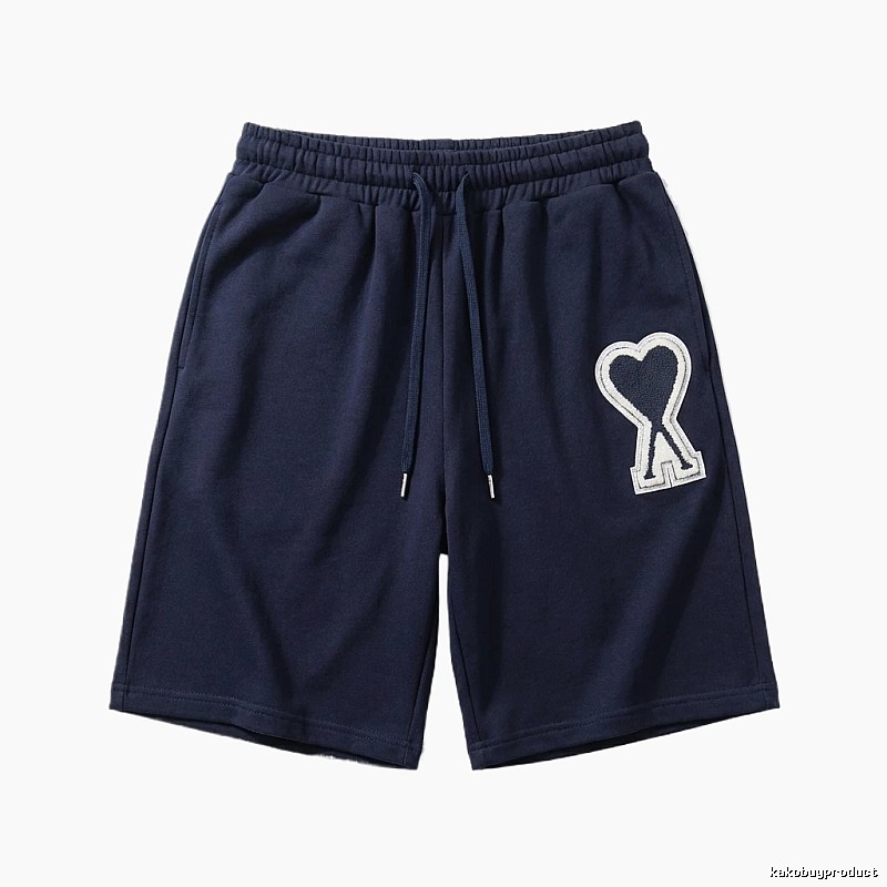 AMI Embroidered Heart Casual Shorts