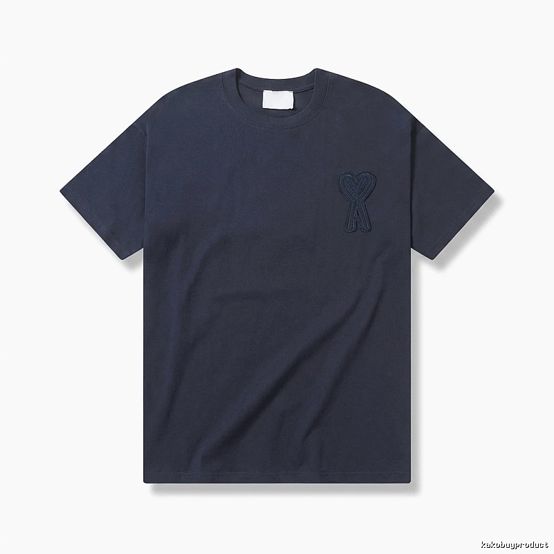 AMI Embroidered Simple Style T-shirt