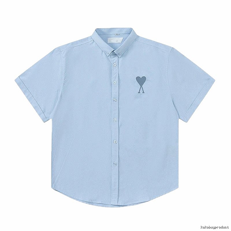 AMI Love Simple Style Blue Shirt