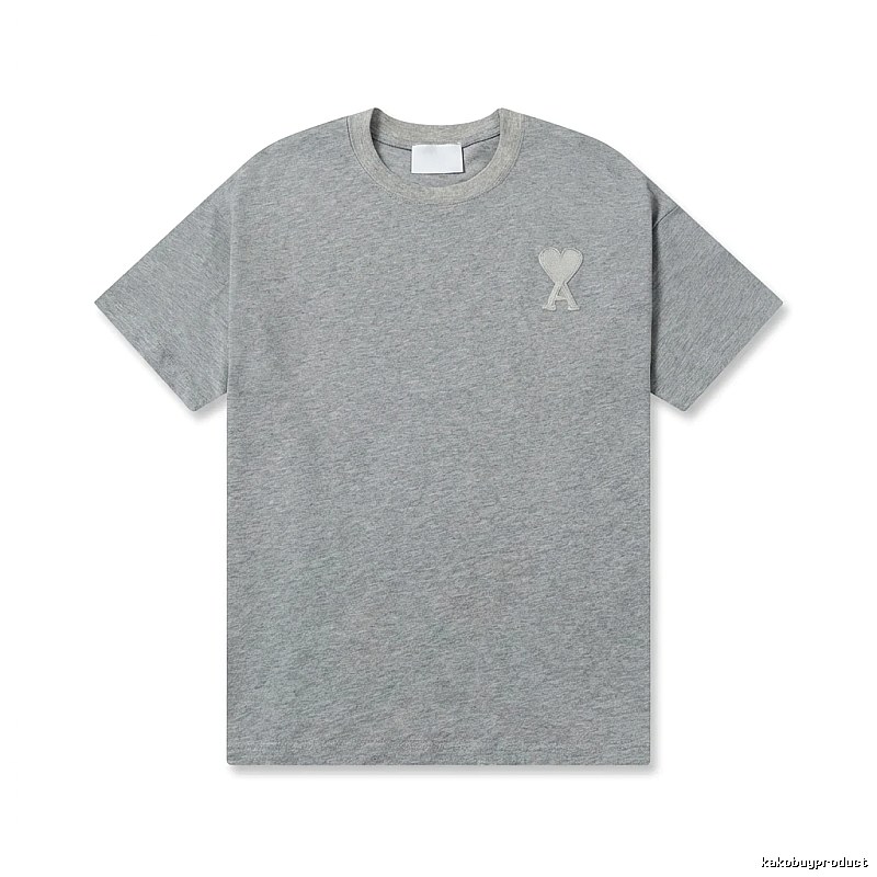AMI Love Simple Style Gray T-shirt