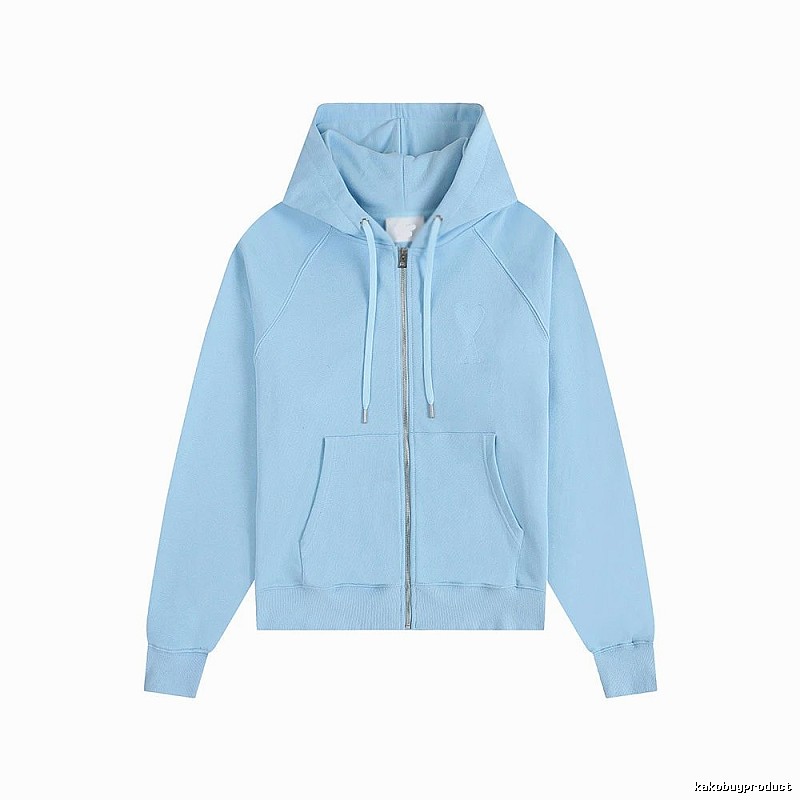 AMI minimalist style light blue sweatshirt