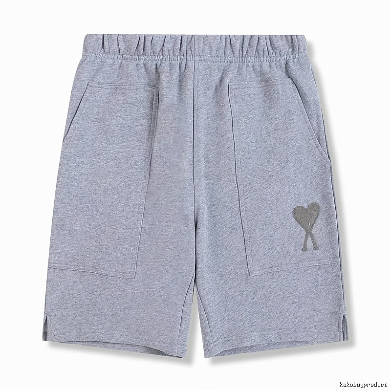AMI pattern casual gray shorts