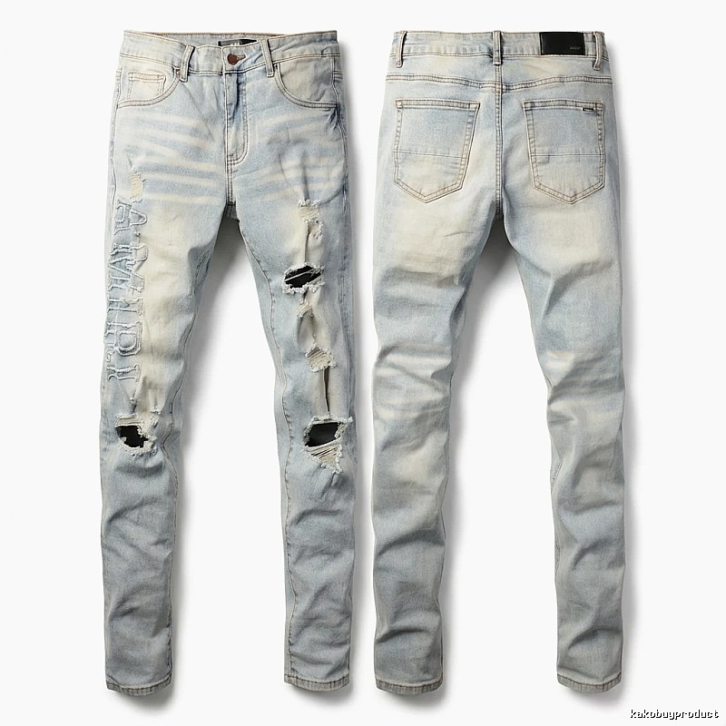 AMI Ripped Trendy Brand Jeans