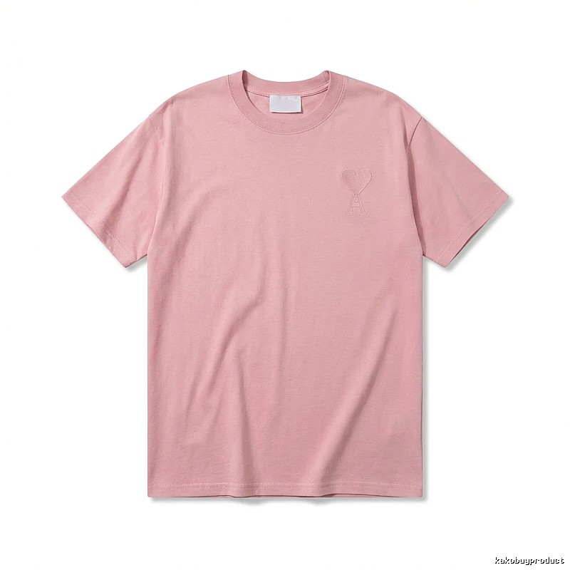 AMI simple and elegant pink T-shirt