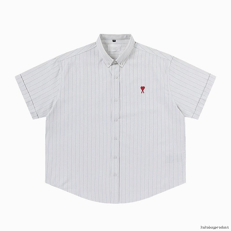 AMI Stripe Simple White Shirt