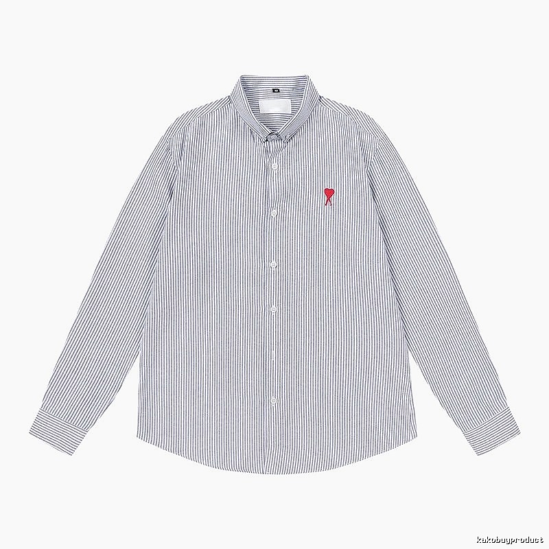 Ami striped minimalist style shirt