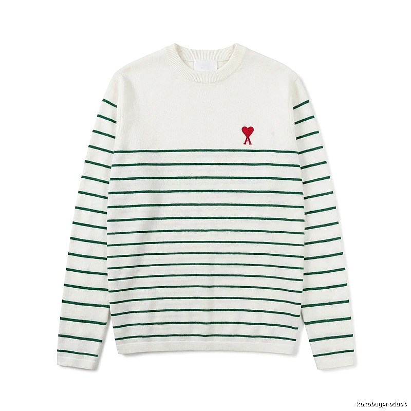 AMI striped white sweater