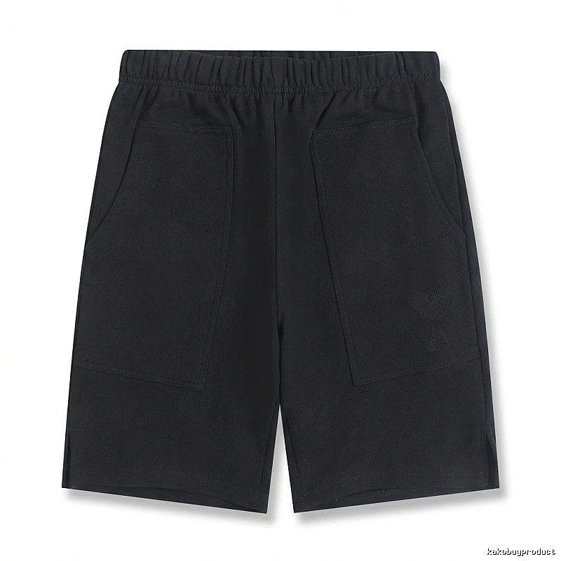 AMI Workwear Style Black Shorts
