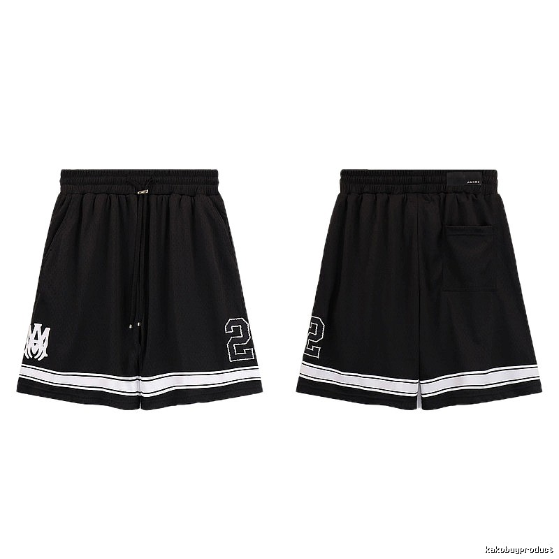 AMIRI American Basketball Style Black Athletic Shorts