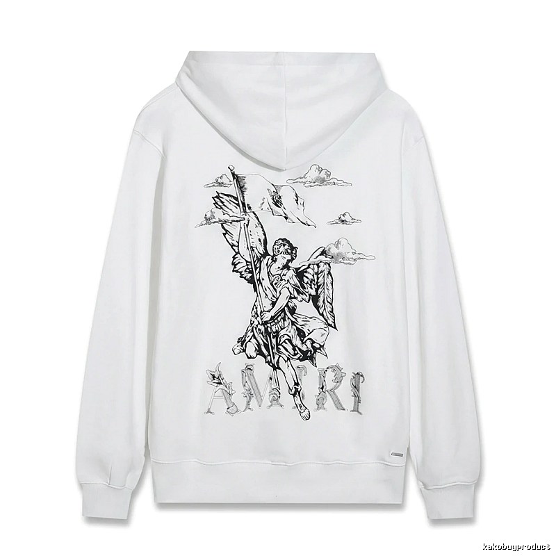 AMIRI Angel Print White Sweatshirt